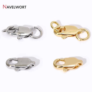 14K Plated 10mm Oval Lobster Clasps & Jump Rings for DIY Jewelry Making