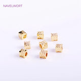 3mm Cube Beads, Brass Spacer Beads for Jewelry Making