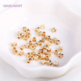 3mm Cube Beads, Brass Spacer Beads for Jewelry Making