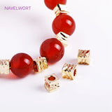 3mm Cube Beads, Brass Spacer Beads for Jewelry Making