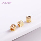 3mm Cube Beads, Brass Spacer Beads for Jewelry Making