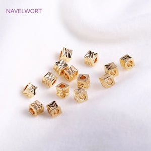 3mm Cube Beads, Brass Spacer Beads for Jewelry Making