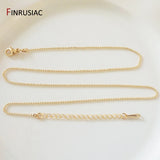 Adjustable 14K Plated Beads Chain for DIY Pendant Necklace