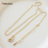 Adjustable 14K Plated Beads Chain for DIY Pendant Necklace