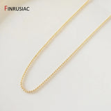 Adjustable 14K Plated Beads Chain for DIY Pendant Necklace