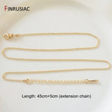 Adjustable 14K Plated Beads Chain for DIY Pendant Necklace