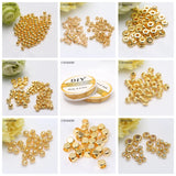 14K Plated Beads Jewelry Spacer Flat Beads DIY Accessories Supplies