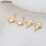 14K Plated Beads Jewelry Spacer Flat Beads DIY Accessories Supplies