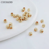 14K Plated Beads Separator Metal Spacer Small Beads For Bracelet Jewelry Making