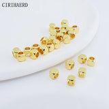 14K Plated Beads Separator Metal Spacer Small Beads For Bracelet Jewelry Making