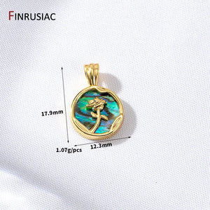Abalone Shell Heart Charms Pendant for DIY Jewelry Making