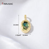 Abalone Shell Heart Charms Pendant for DIY Jewelry Making