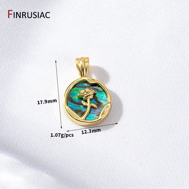 Abalone Shell Heart Charms Pendant for DIY Jewelry Making