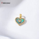 Abalone Shell Heart Charms Pendant for DIY Jewelry Making