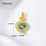 Abalone Shell Heart Charms Pendant for DIY Jewelry Making