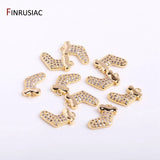 14K Plated Christmas Socks Charms Zircon Earrings Pendants