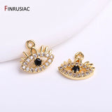 Evil Eye Charms Zircon Pendant Earrings Making Supplies