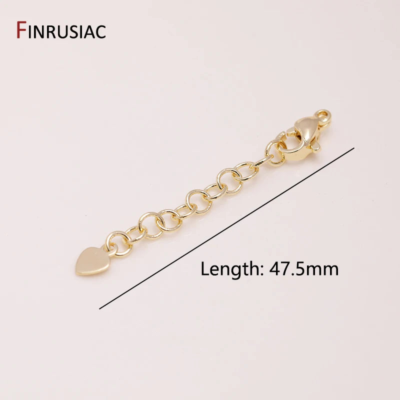 14K Plated Brass Heart Lobster Clasps for Jewelry Making