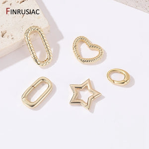 Heart Shape Spring Clasp Connection Clasp DIY Jewelry Findings