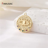 14K Plated Evil Eye Charms for DIY Jewelry Making