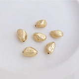 14K Plated Brass Irregular Nugget Beads DIY Bracelet Making Supply