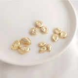 14K Plated Brass Irregular Nugget Beads DIY Bracelet Making Supply