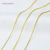 14K Plated Brass Ball Bead Chains for Necklace Making