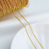 14K Plated Brass Ball Bead Chains for Necklace Making