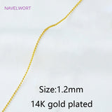 14K Plated Brass Ball Bead Chains for Necklace Making