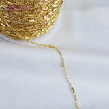 14K Plated Brass Metal Clip Beads Tube Chain for DIY Jewelry Making