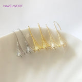 14K Plated Brass Earring Hooks with Bead Caps, DIY Pearl Earrings Findings