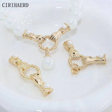 14K Plated Brass Pearl Necklace Pendants Charms Connectors