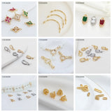 14K Plated Brass Pearl Necklace Pendants Charms Connectors