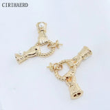 14K Plated Brass Pearl Necklace Pendants Charms Connectors