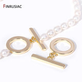14K Plated Brass OT Clasps for DIY Jewelry Making, Big Size Toggle Clasps