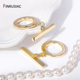 14K Plated Brass OT Clasps for DIY Jewelry Making, Big Size Toggle Clasps