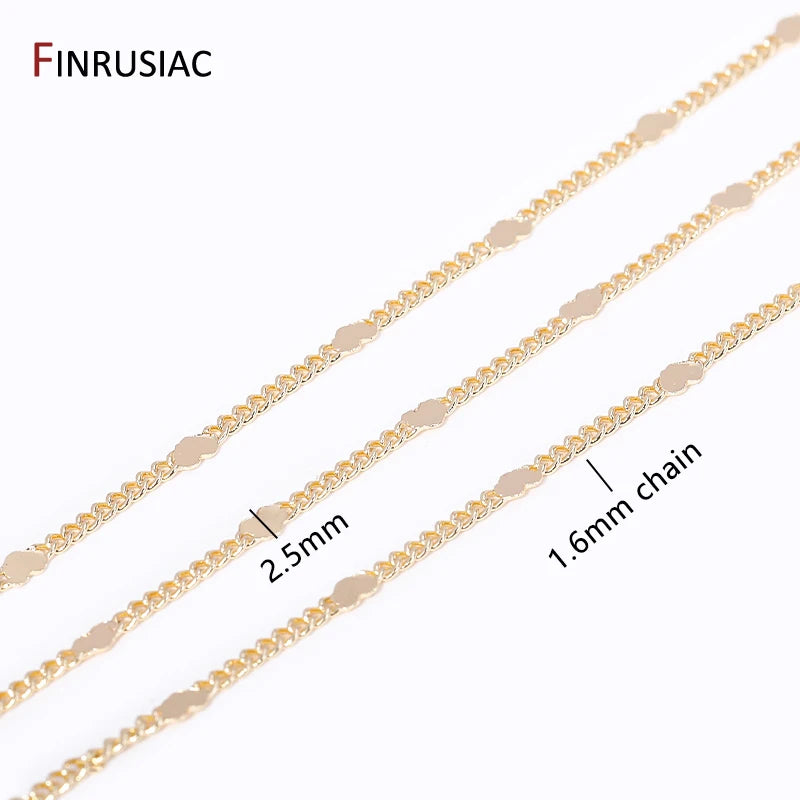 Sequins Cable Chains Jewelry Making Supplies DIY Necklace Bracelet Accessories