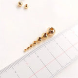 14K Plated Brass Ball Beads, Bracelet Making Supply