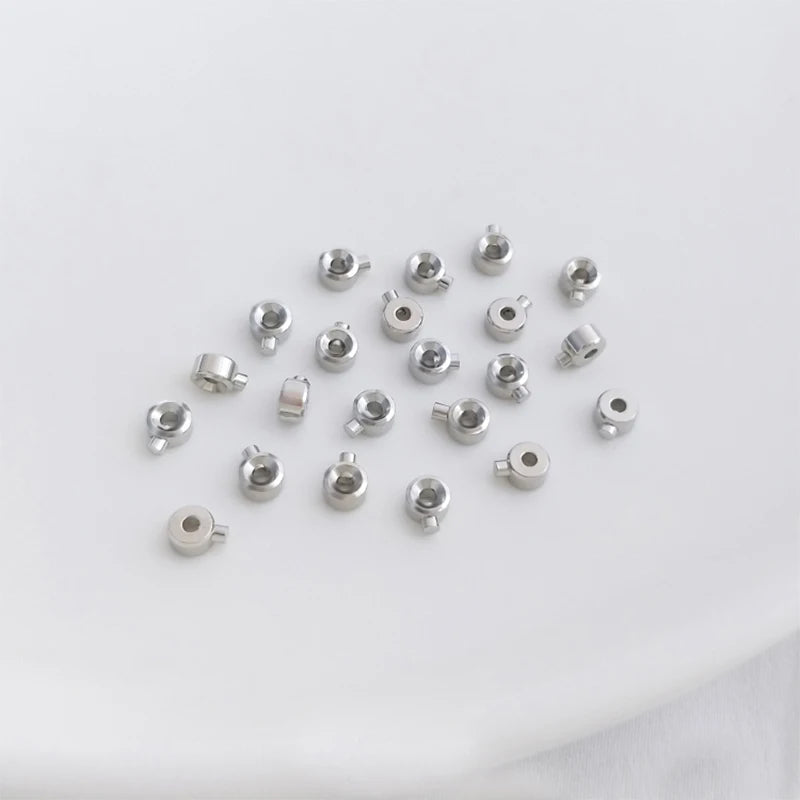 14K Plated Brass Thin Crimp End Beads Jewelry Making Supply