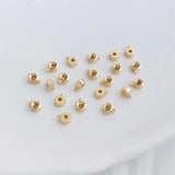 14K Plated Brass Thin Crimp End Beads Jewelry Making Supply