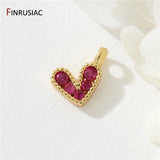 14K Plated Zircon Charms DIY Jewelry Making Accessories