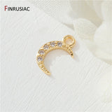 14K Plated Zircon Charms DIY Jewelry Making Accessories