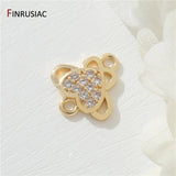 14K Plated Zircon Charms DIY Jewelry Making Accessories