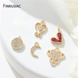 14K Plated Zircon Charms DIY Jewelry Making Accessories