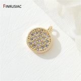 14K Plated Zircon Charms DIY Jewelry Making Accessories