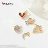 14K Plated Zircon Charms DIY Jewelry Making Accessories