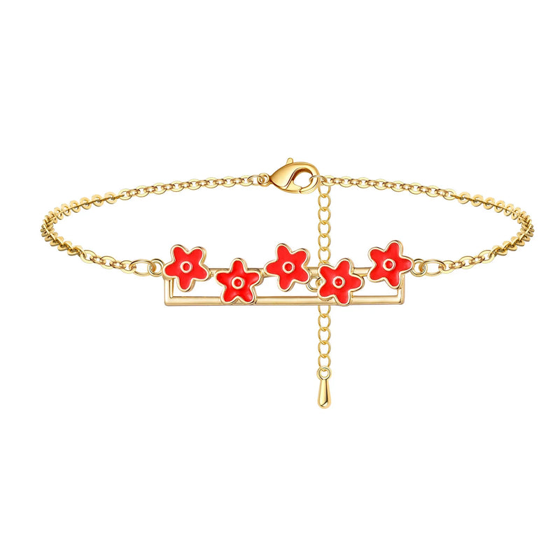 14K Plated Charm Cuff Adjustable Bangles Bracelets for Women