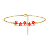 14K Plated Charm Cuff Adjustable Bangles Bracelets for Women