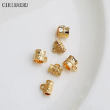 14K Gold-Plated Columnar Pendant Connectors for DIY Bracelet Necklace