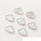 14K Gold-Plated Shell Cloud Pendant Ear Stud Necklace DIY Beaded Material 2pcs